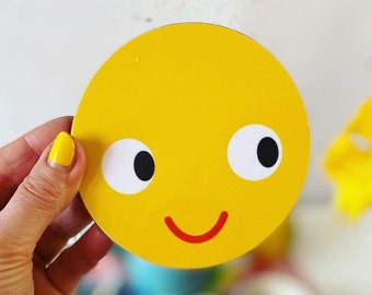 SMILE! - Bright Melamine Coaster - Limited Edition - Made in the UK