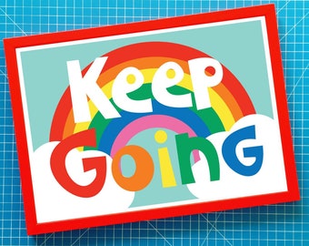 KEEP GOING | Motivational Print - Colourful Wall Art - A4 and A5 size