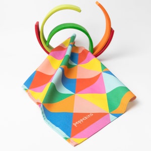 LAST ONES Colourful Tea Towel Geometric Limited Edition 100% cotton Made in the UK image 1