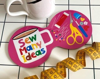 NEW! Sew Many Ideas Double Coaster - Melamine - Limited Edition - Made in the UK