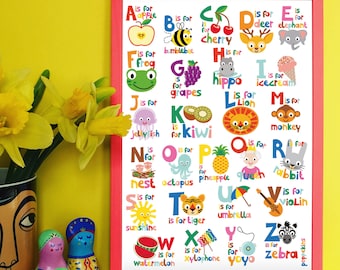 SALE! A3 size ABC Nursery Poster | ABC Educational Alphabet Print