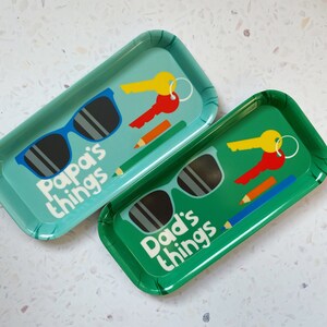 Melamine Tray Dad's / Papa's Things Desk Tidy / Tea Tray Made in the UK image 4
