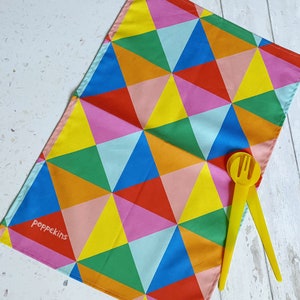 LAST ONES Colourful Tea Towel Geometric Limited Edition 100% cotton Made in the UK image 2