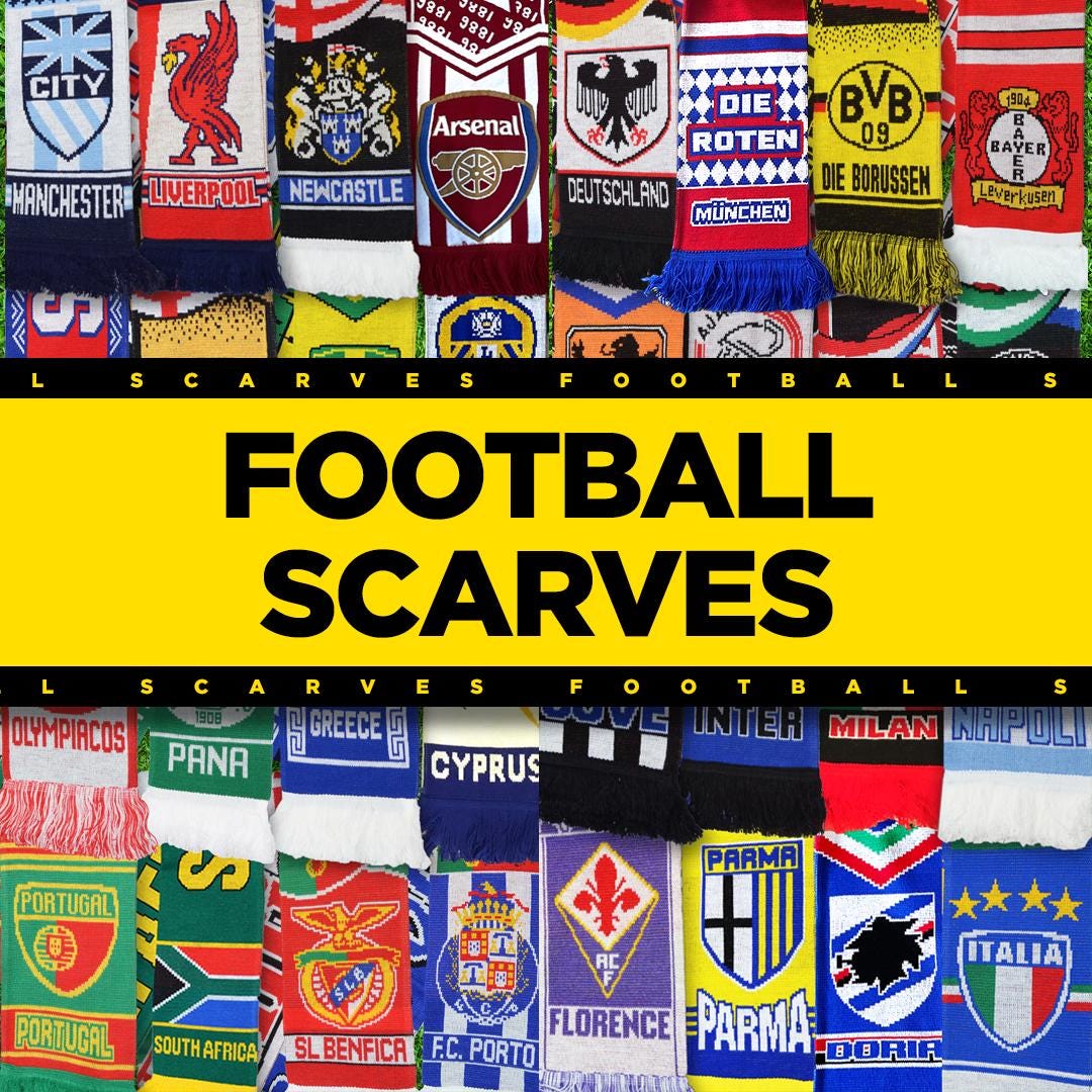 Retro Football Scarves / Scarf - Etsy