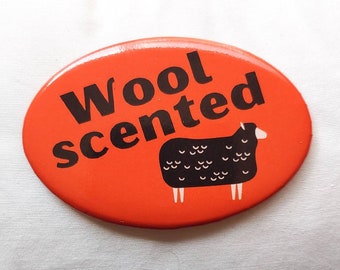 Wool Scented Pin Back Button