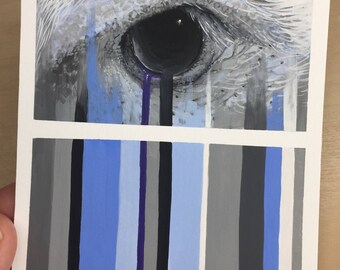 Original painting (4x5") "eyeoftheeater"