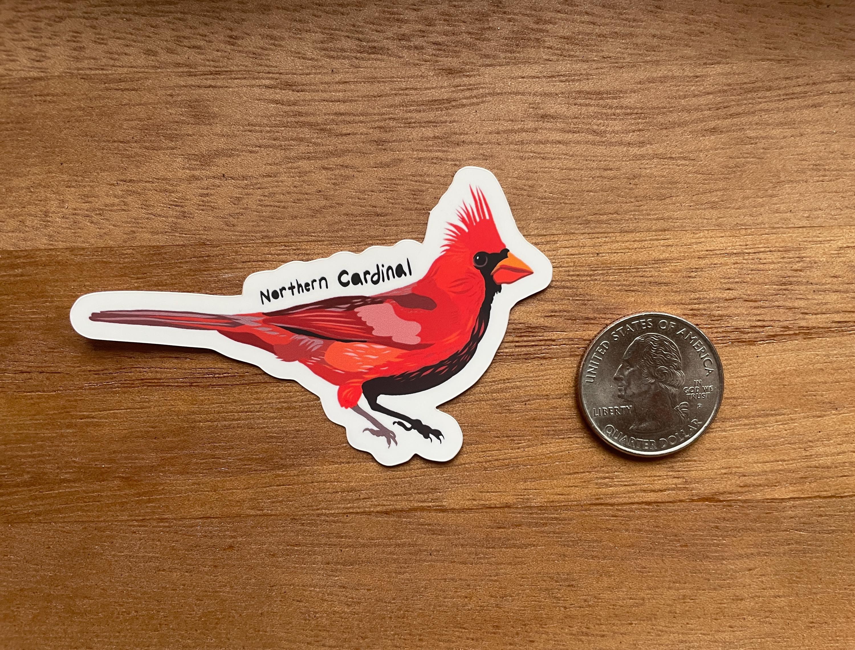 Northern Cardinal Vinyl Sticker - Etsy