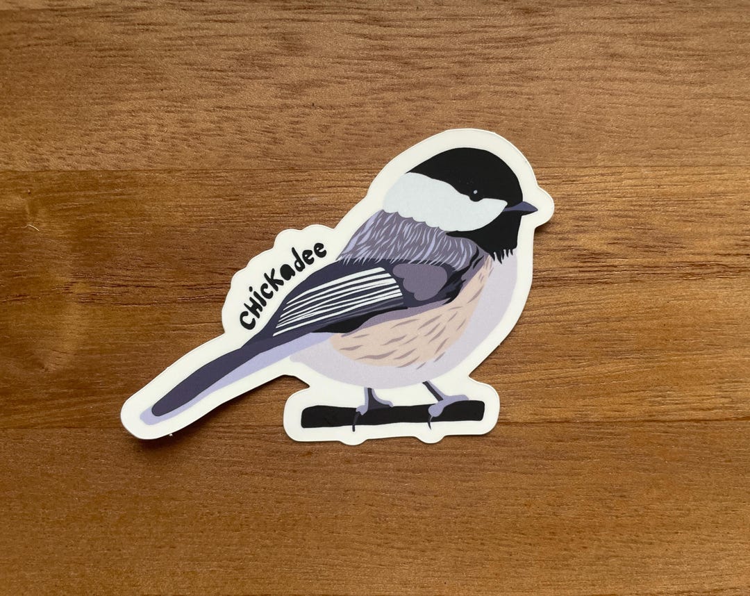 Chickadee Vinyl Sticker - Etsy
