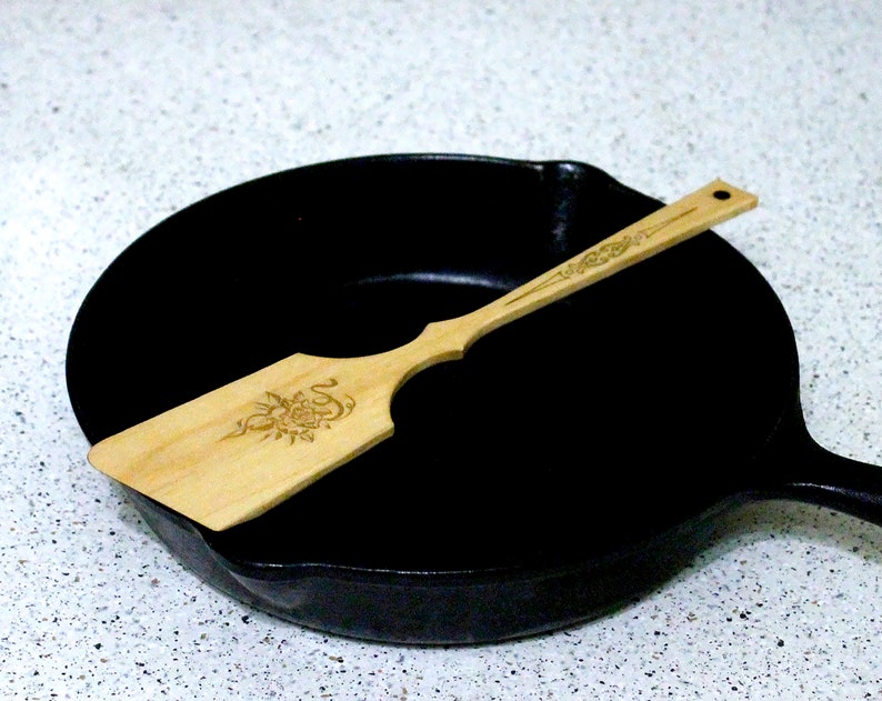 Wooden Spatula for NonStick Frying Pan Utensils ash tree rose Etsy
