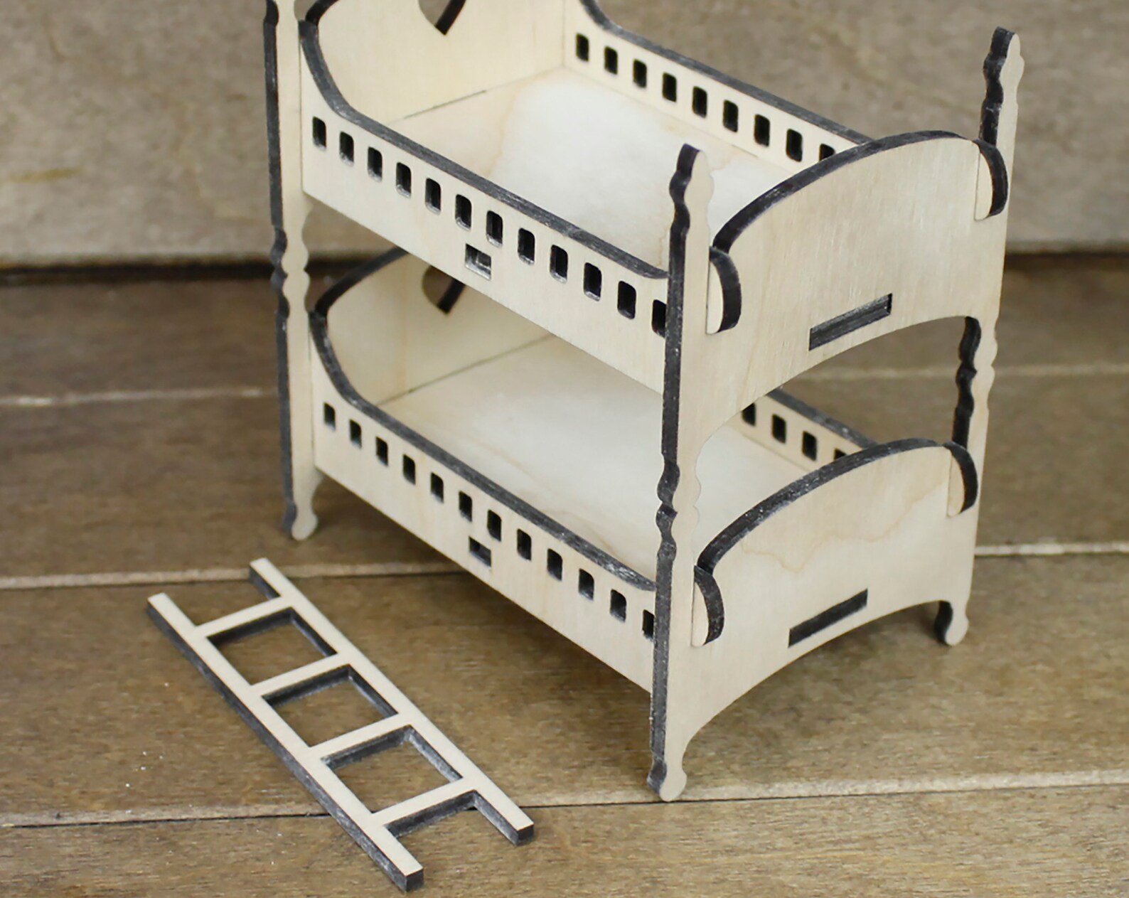 Bunk bed for dolls Wood bed for dolls Wood baby doll bed Wood Etsy