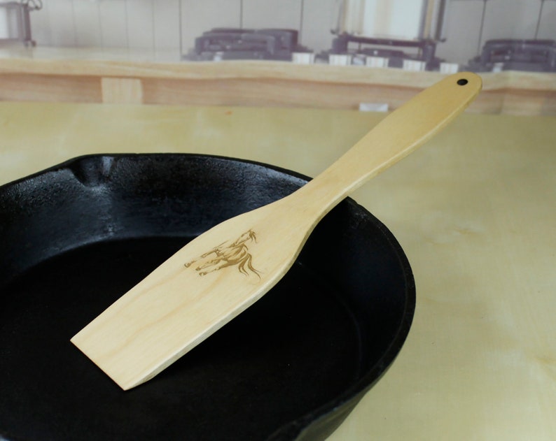Wooden Spatula for Nonstick Frying Pan Wooden Utensils in Ash Etsy