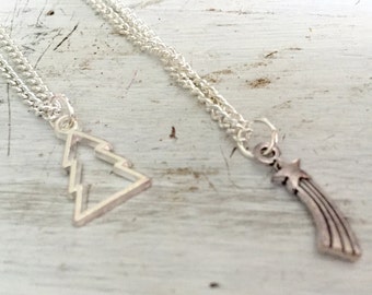 Gravity Falls Inspired Mystery Twins Friendship Necklaces