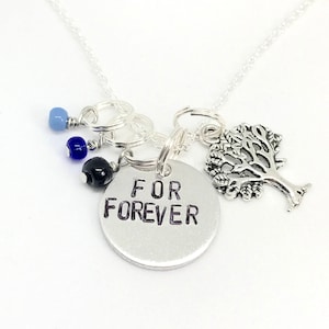 Dear Evan Hansen Inspired Hand-Stamped Necklace - "For Forever"