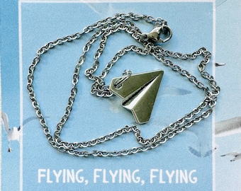 Paper Airplane Necklace, Taylor Neclace, 1989 Necklace, Are we out of the woods, Taylor Costume, Eras Outfit, Swift Necklace, Eras Jewelry