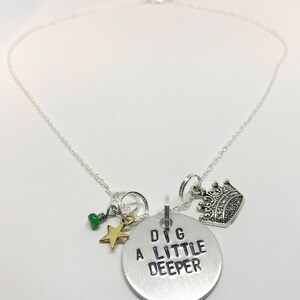 Princess and the Frog Tiana Inspired Hand-Stamped Necklace Dig A Little Deeper image 2