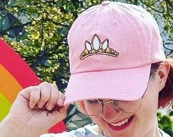Tangled Rapunzel Hat Tiara | Lost Princess Embroidered Dad Hat | Disneyland, Disney World Vacation, Disneybound, Theme Park Essentials, Gift
