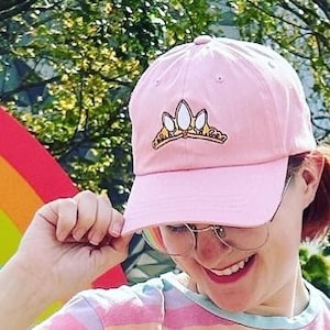 Tangled Rapunzel Hat Tiara | Lost Princess Embroidered Dad Hat | Disneyland, Disney World Vacation, Disneybound, Theme Park Essentials, Gift