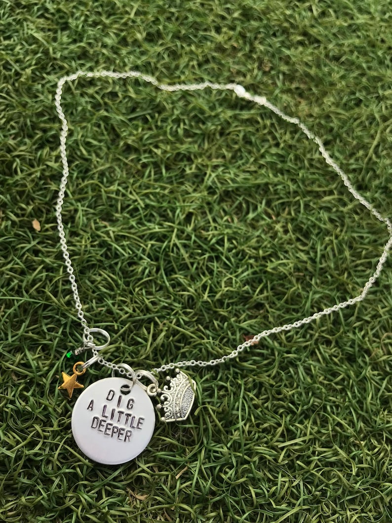 Princess and the Frog Tiana Inspired Hand-Stamped Necklace Dig A Little Deeper image 1