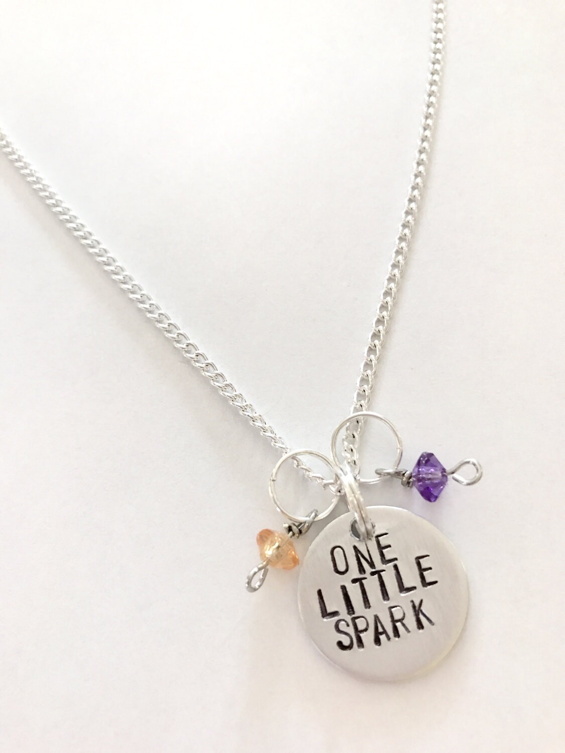 Disney Figment Inspired HandStamped Necklace One Little Spark