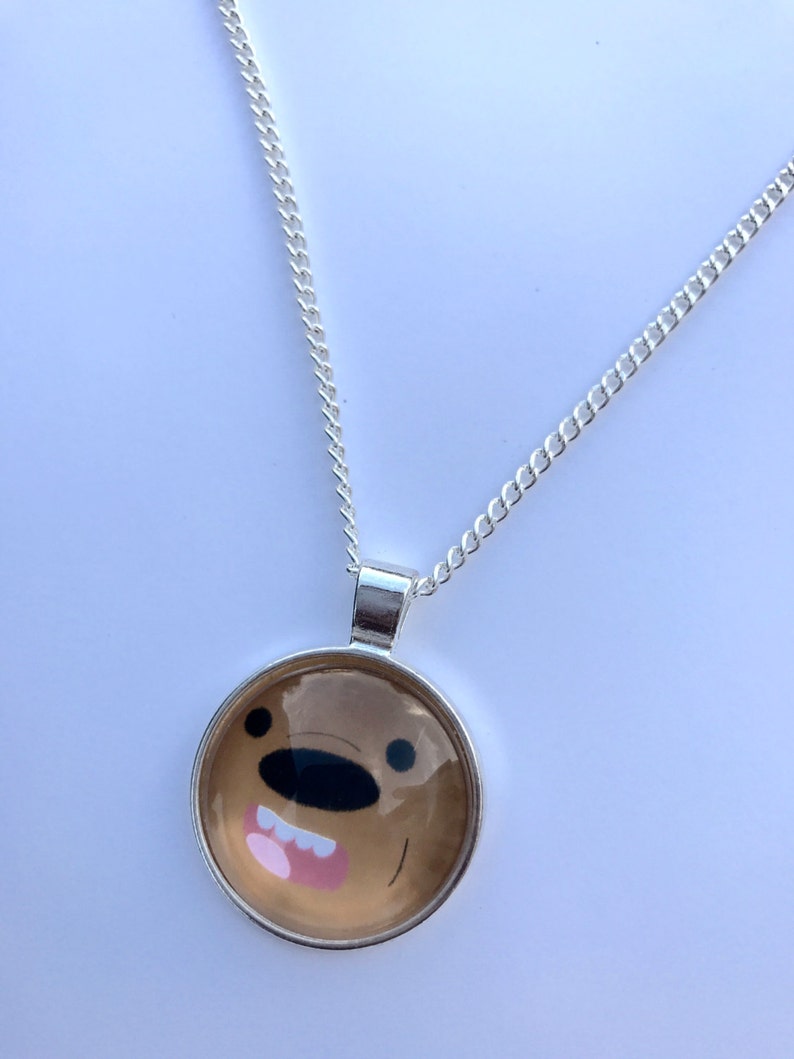 We Bare Bears Inspired Fan-Made Grizzly Necklace image 1
