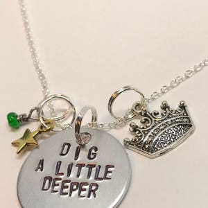 Princess and the Frog Tiana Inspired Hand-Stamped Necklace Dig A Little Deeper image 3