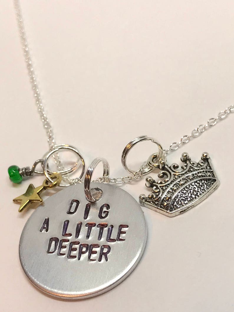 Princess and the Frog Tiana Inspired Hand-Stamped Necklace Dig A Little Deeper image 3