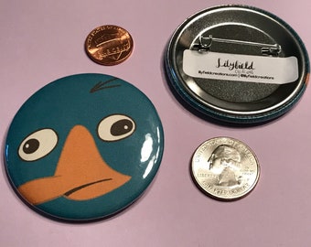 Perry Platypus Fan Art Button