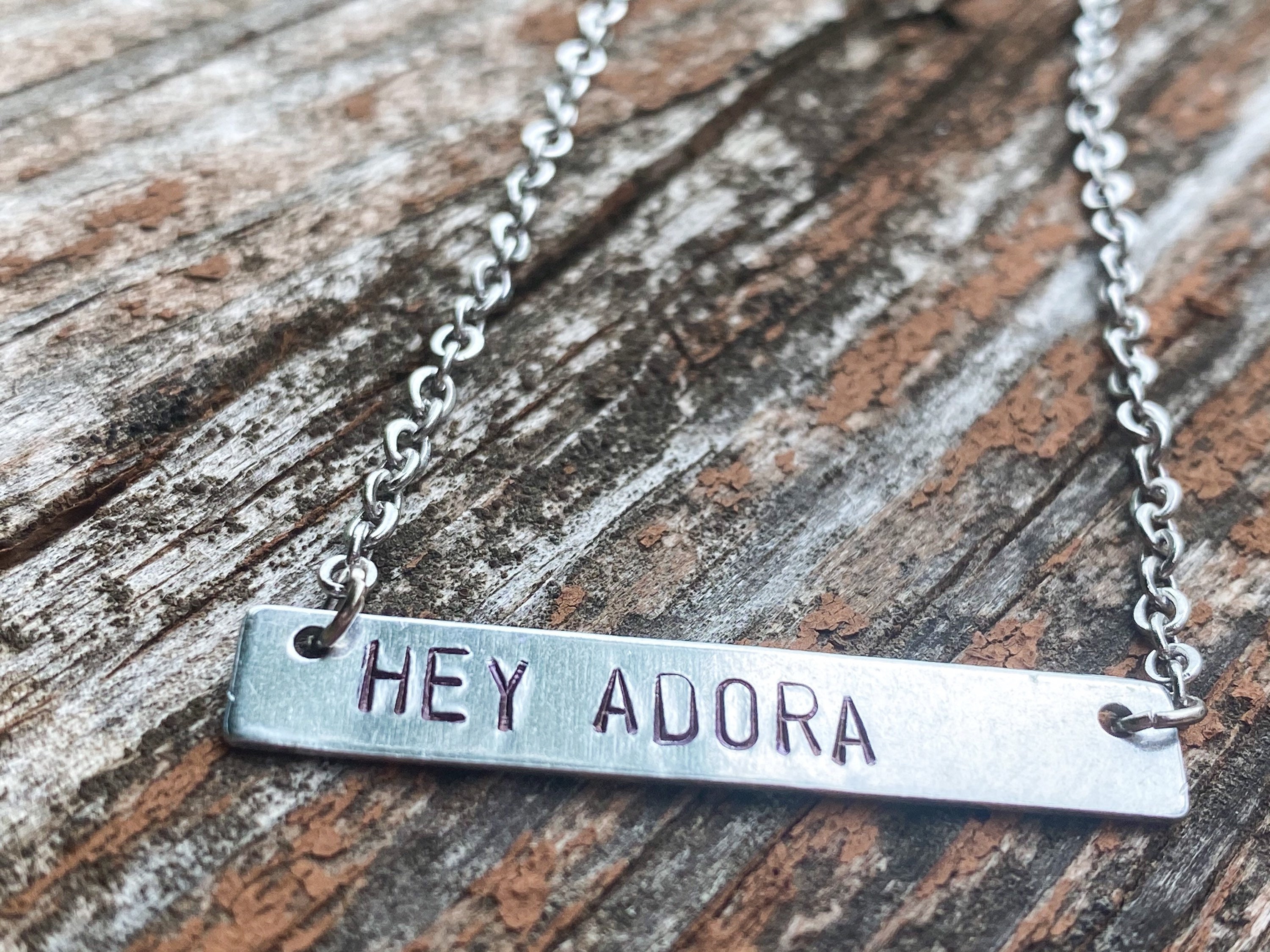 Hey Adora She Ra Princesses Inspired Hand Stamped Necklace