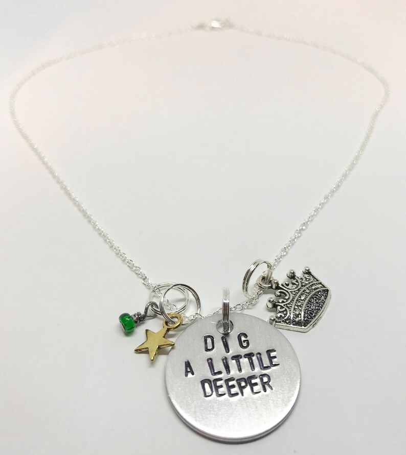 Princess and the Frog Tiana Inspired Hand-Stamped Necklace Dig A Little Deeper image 2