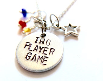 Two Player Game - Be More Chill Inspired Handmade Necklace