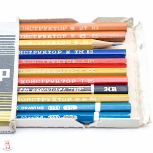 Leraar cadeau Zeldzame Sovjet-potloden Kalligrafie en tekenen VINTAGE PENSIL constructor Studio rekwisieten winkel zakelijk atelier