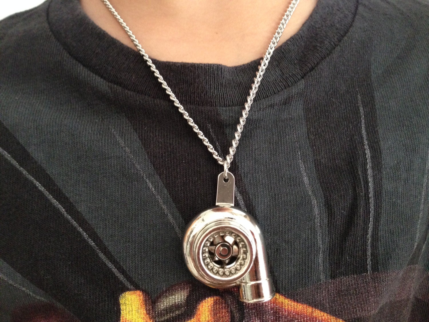 Turbo Keychain Necklace Car Charm Etsy