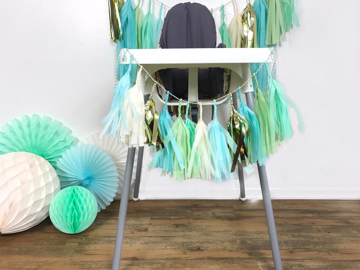 Mini High Chair Garland Tassel Garland First Birthday Decor Etsy