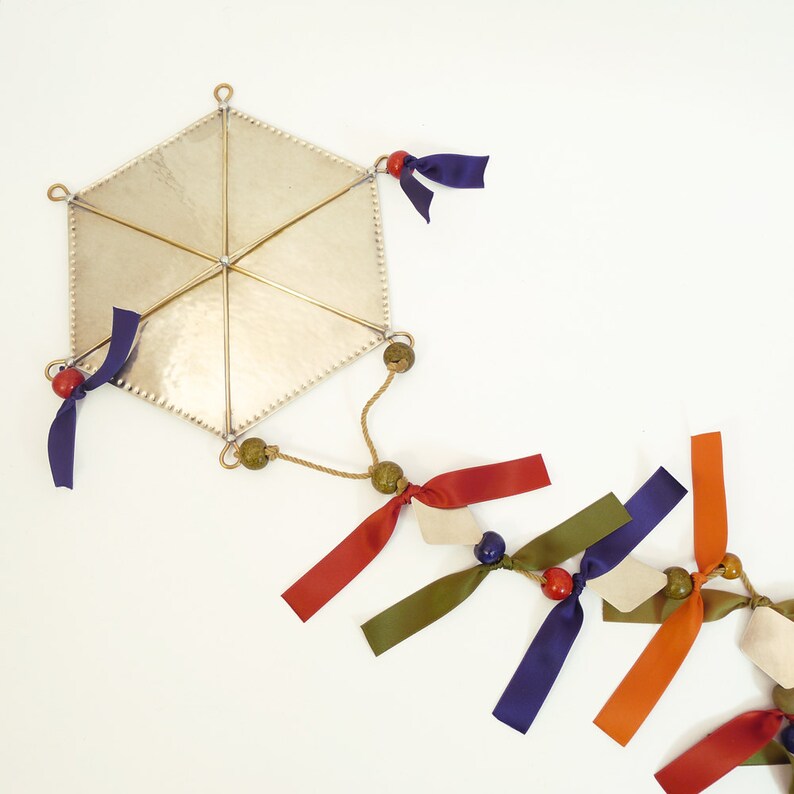 The colorful kite handcrafted wall hanging metal Etsy