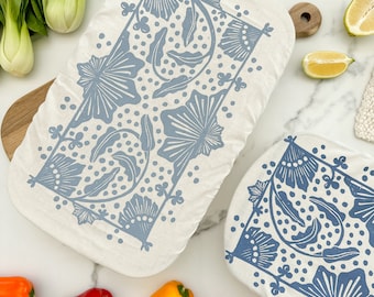 Dish and Casserole Cover Rectangle Madiba Print |cloth cover for a casserole dish