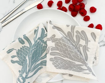 Cotton Table Napkins set of 2 Protea Collection | cloth table decor, table settings