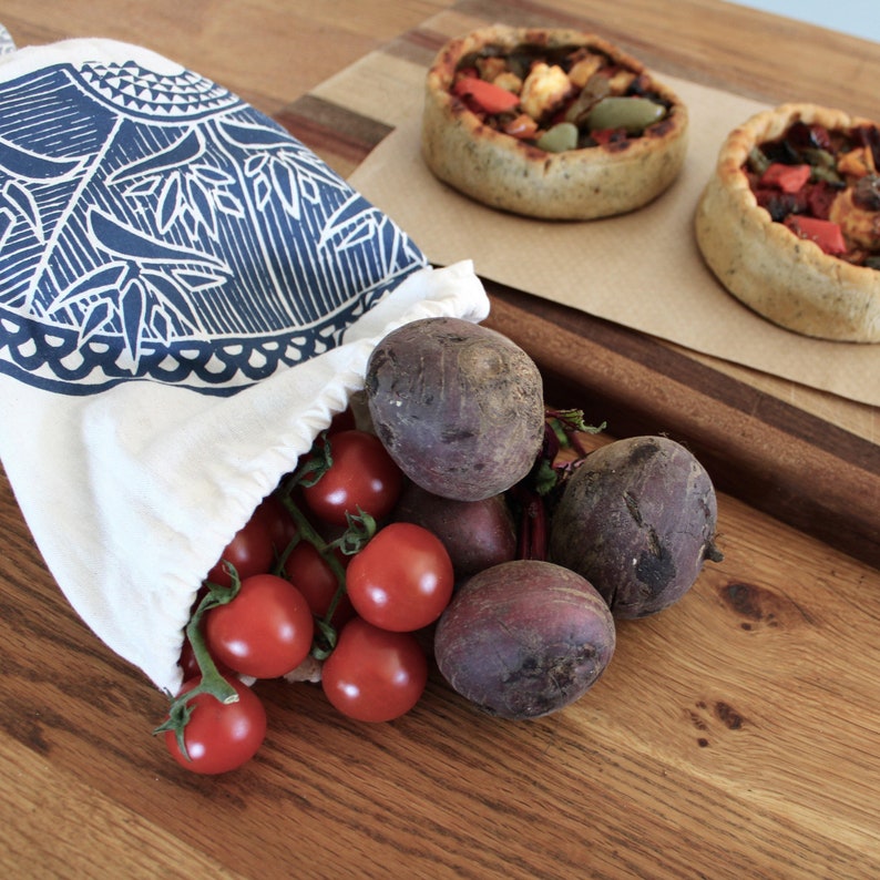 Produce Bag Tall Fabric Veggie Bag Reusable Shopping Bag for Etsy