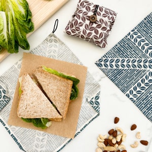 Food Wrap Set of 3 | easy fabric sandwich wrap for on the go