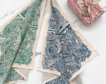 Furoshiki Set of 3 Protea Print | cloth fabric gift wrap