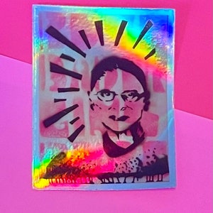 RBG Ruth Badger Ginsburg Holographic Holo Sticker