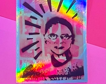 RBG Ruth Badger Ginsburg Holographic Holo Sticker