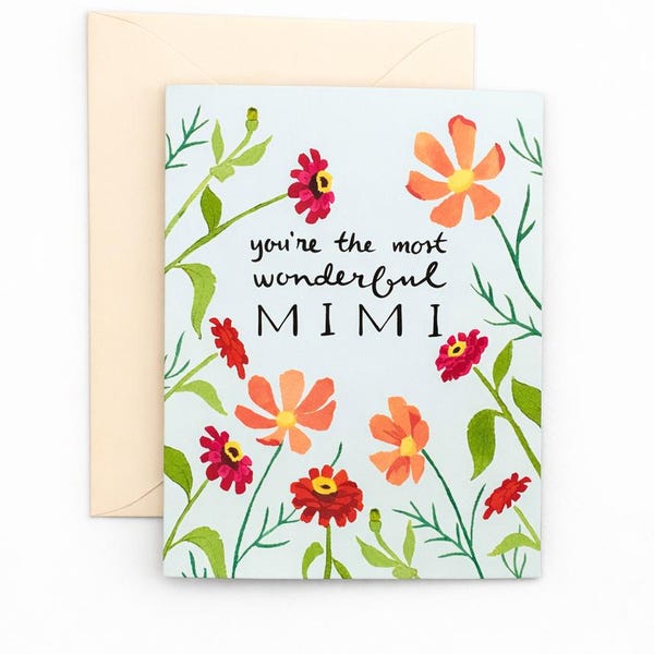 Heartfelt Mimi Card: Mother's Day, Birthday, Grandparent's Day