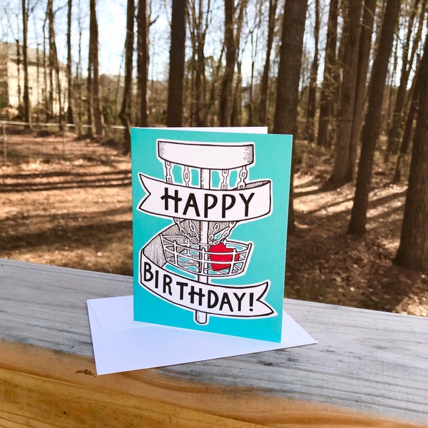 Disc Golf Birthday Card | Frisbee Golf Birthday for Her, for Him, for Brother, for Dad