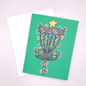 Disc Golf Christmas Card: Holiday Winter Sports Greeting