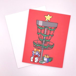 Disc Golf Christmas Card | Disc Golf Holiday Card | Winter Disc Golf Card