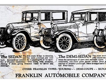 Franklin Automobile Company 24"x9" RVG332