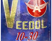 Veedol Garage Shop Reproduction Motor Oil Can Metal Sign 12x18 RVG259