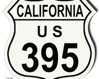 US Route 395 California Sign Vinyl Sticker Decal Car Window Wall Door SIZES 