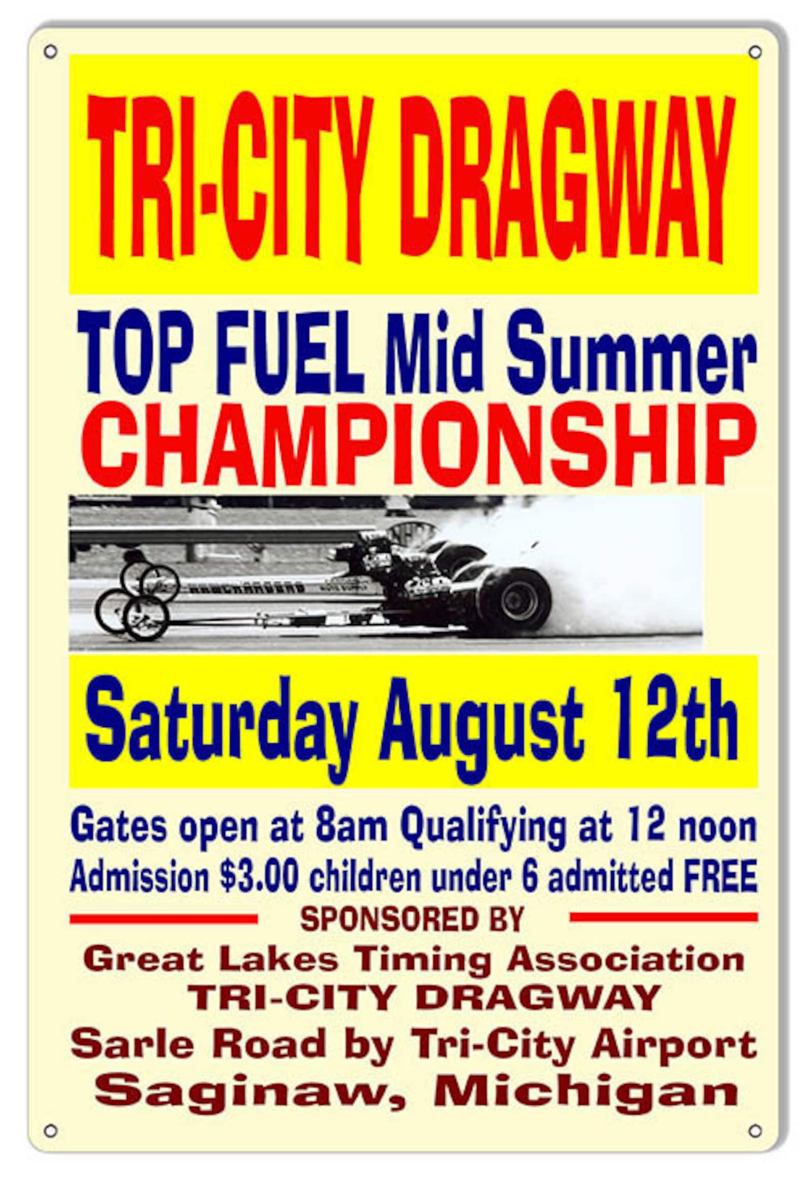Tri City Dragway Top Fuel Championship Drag Race Saginaw Etsy