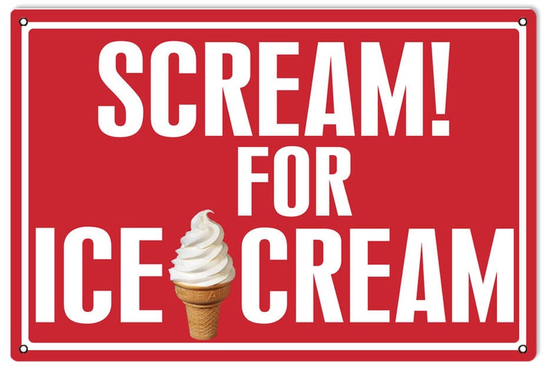 Ice Cream Nostalgic Reproduction Country Metal Sign 18x30 RVG179
